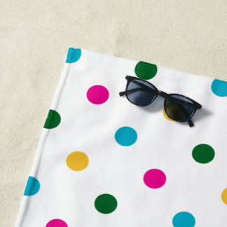 Fettes Tropisches Punkte-Muster Farbig Sommer Strandtuch