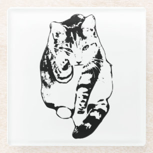 Fettfarben Cat Untersetzer Set