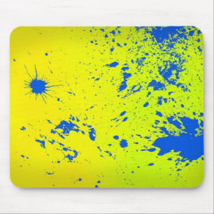 Fettfarben Lemon / Linke grüne Tintenflecken Cool Mousepad