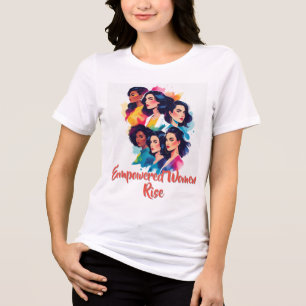 Fettfarbenes Frauenportrait Tri-Blend Shirt