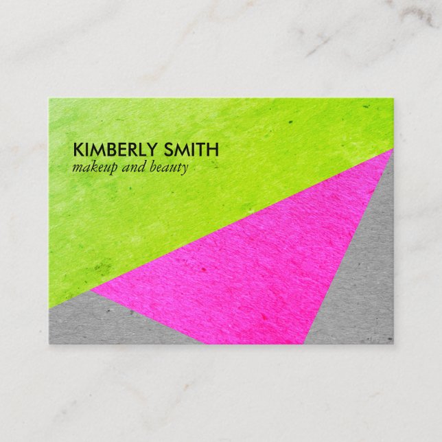 Fettfarbige Chic-Farbblöcke Visitenkarte (Vorderseite)