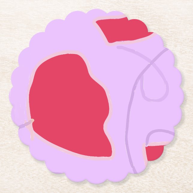 Fettfarbiger botanischer Untersetzer (Vorderseite)