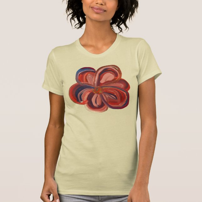 Fettfarbiges Blume-Hemd T-Shirt (Vorderseite)