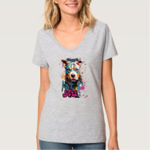 Fettfarbiges Dog-Grafisches Portrait