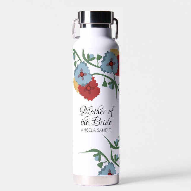 Fettflorale Hochzeitsgeschenke für Mutterwasserfla Trinkflasche (Vorne)