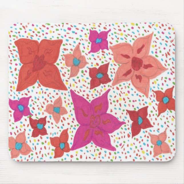 Fettflorales Muster Mousepad (Vorne)