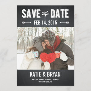 Fettformatierte Chalkboards speichern Datumskarten Save The Date