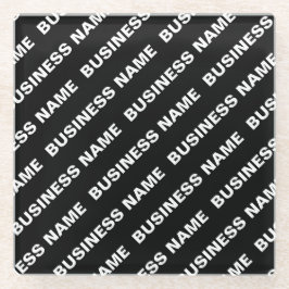 Fettformatierter bearbeitbarer Name | Einfach Schw Glasuntersetzer