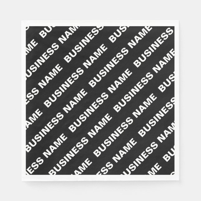 Fettformatierter bearbeitbarer Name | Einfach Schw Serviette (Vorderseite)