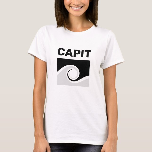 Fettformatierter Text und Abstrakte Waves T-Shirt (Vorderseite)