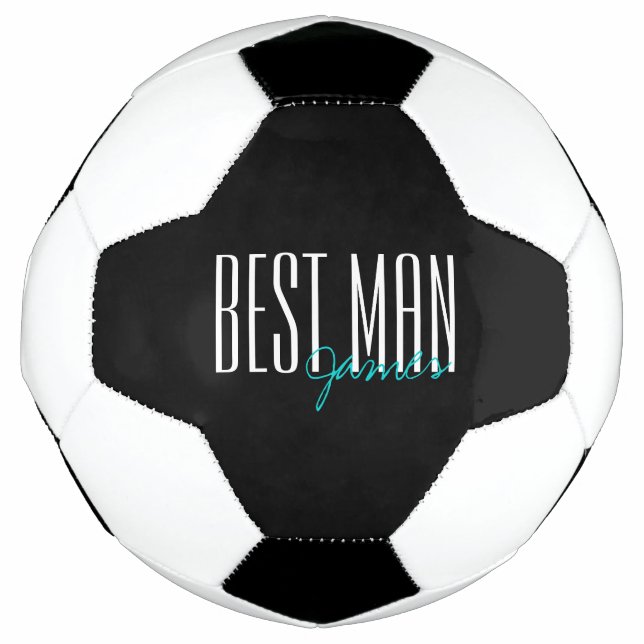 Fettformatige Briefe "Trauzeuge" Personalisierte H Fußball (Vorderseite)