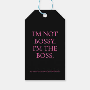Fettformatige Geschenkmarke für sie, Custom Boss B Geschenkanhänger