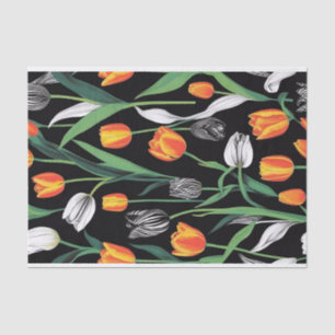 Fettformatige künstlerische Tulips Seidenpapier