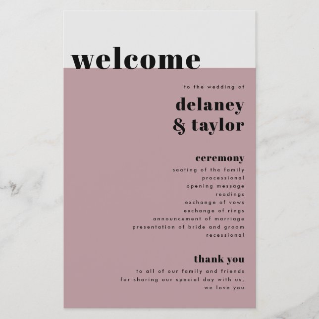 Fettformatige Sammlung "We Do", Mauve Paper Progra Flyer (Vorne)