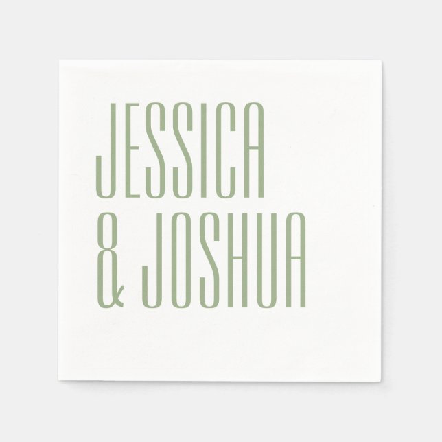 Fettformatige Schriftzeichen Typografie White Mode Serviette (Vorderseite)