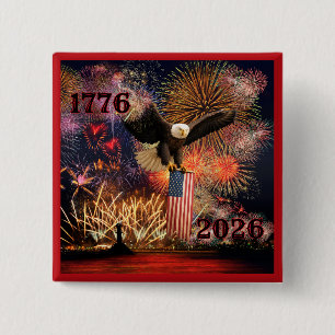 Fettgedruckt 1776 - 2026 Amerikas 250. Jubiläum Button