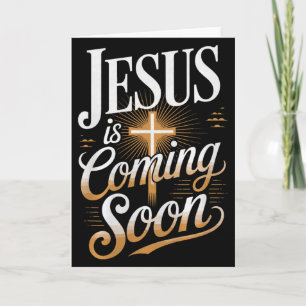 Fettgedruckt Jesus Kommt Bald Christliche Kleidung Karte