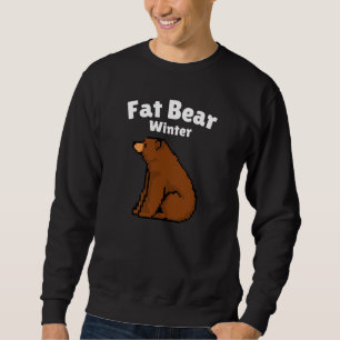 Fettgedruckte Bär Winter-Typografie, entspannender Sweatshirt