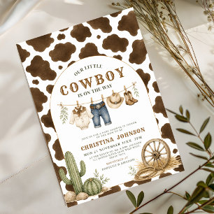 Fettgedruckte kleine Cowboy-Baby-Party-Einladung Einladung