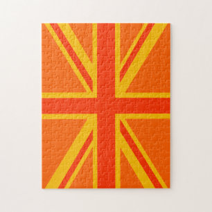 Fettgedruckte Orange Union Jack britische Flagge S