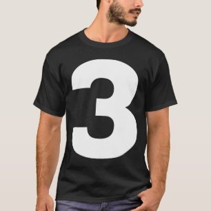 Fettgedruckte Zahl Drei 3 Großbuchstabe Symbol Zei T-Shirt