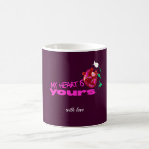 Fettgedrucktes Anatomisches Herz Rosa Geschenk Kaffeetasse