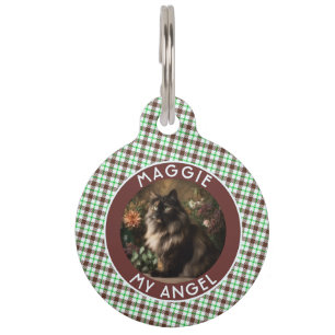 Fettgedrucktes Hundegeschenk Karomuster Haustiermarke