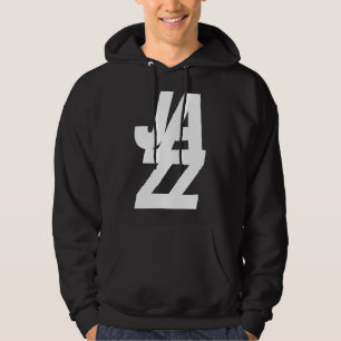 Fettgedrucktes Jazz-Musik-Logo-Design Hoodie