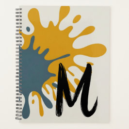 Fettgedrucktes Monogramm mit Spritzkunst Planer