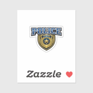Fettgedrucktes Polizeidienstabzeichen-Textdesign Aufkleber