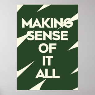 Fettgedrucktes Typografie-Poster Dunkelgrün Zitat  Poster