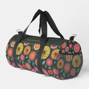 Fettgedrucktes Volk Floralmuster Personalisierter Duffle Bag