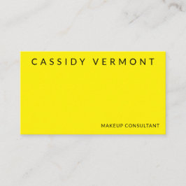 Fettgelbe Schönheit Makeup Haar Berater Visitenkarte