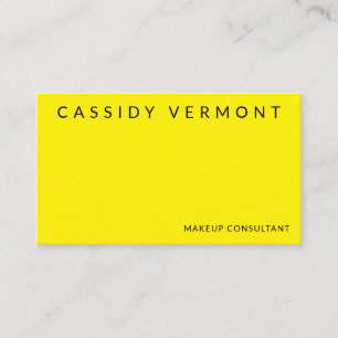 Fettgelbe Schönheit Makeup Haar Berater Visitenkarte