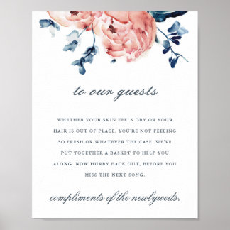 Fettgepresste Peony-Toilettenartikel Poster