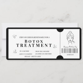 Fettgewaschener Minimalistischer Botox-Behandlungs Einladung