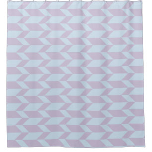 Fettgewebte, zweiteilige, Zickzack Stripe-Pulver-P Duschvorhang