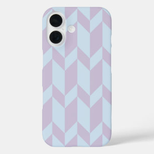 Fettgewebte, zweiteilige, Zickzack Stripe-Pulver-P iPhone 16 Hülle