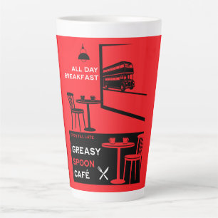 Fettiger Löffel Englisches Frühstück Milchtasse