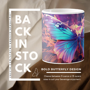 Fettiger Schmetterlingsdesign-Keramikbecher Kaffeetasse
