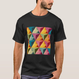 Fettiges geometrisches Dreiecks Muster T-Shirt