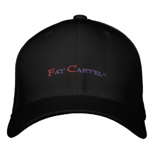 Fettkartell bestickt. (Schwarz) Bestickte Baseballkappe