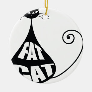 Fettkatze Keramikornament