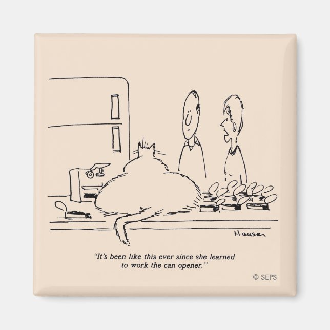 Fettkatze Magnet (Vorne)