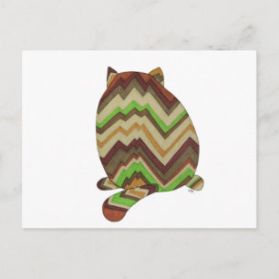 Fettkatzenrückseite Postkarte