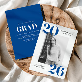 Fettklasse der Blue Foto Graduation Party 2025 Einladung