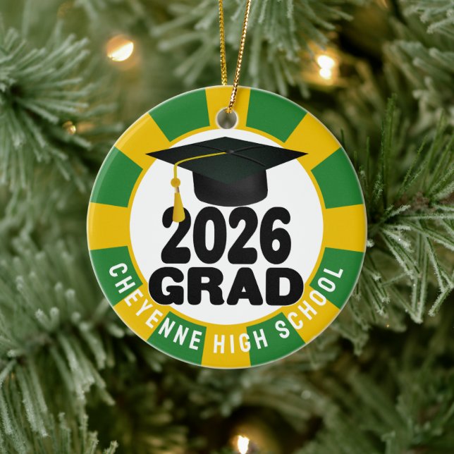 Fettklasse des Abschlusses 2026 Foto Keramik Ornament (Baum)