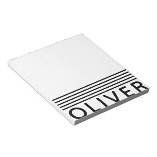 Fettliniger Personalisierter Name Notizblock