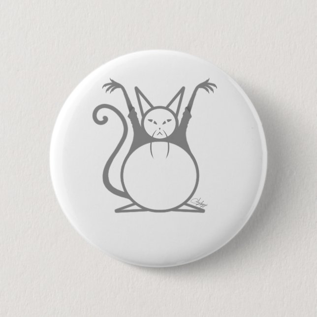 Fettmasterkatze Button (Vorderseite)