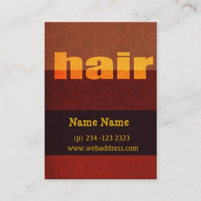 Fettmoderne Typografie-Friseursalons Terminkarte (Vorderseite)